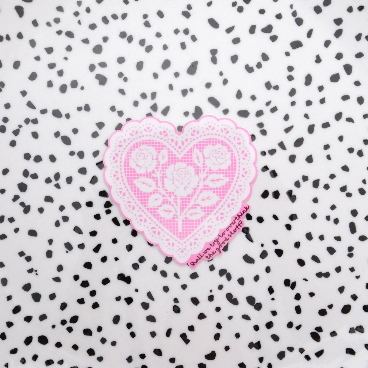 Overthink the good stuff hartje ★ sticker