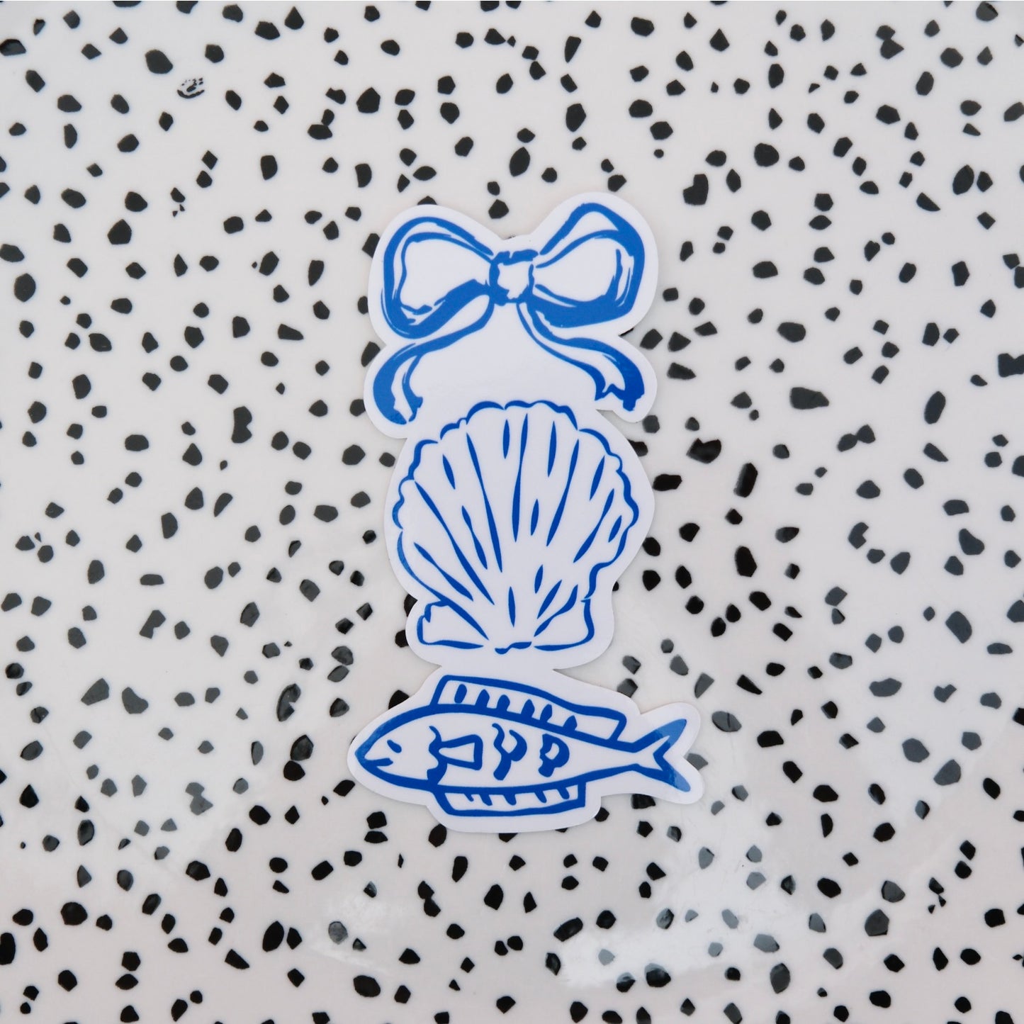 Strik, schelp, vis ★ sticker
