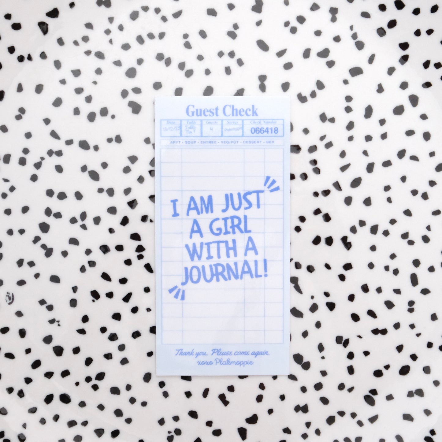 Guest check blauw ★ sticker
