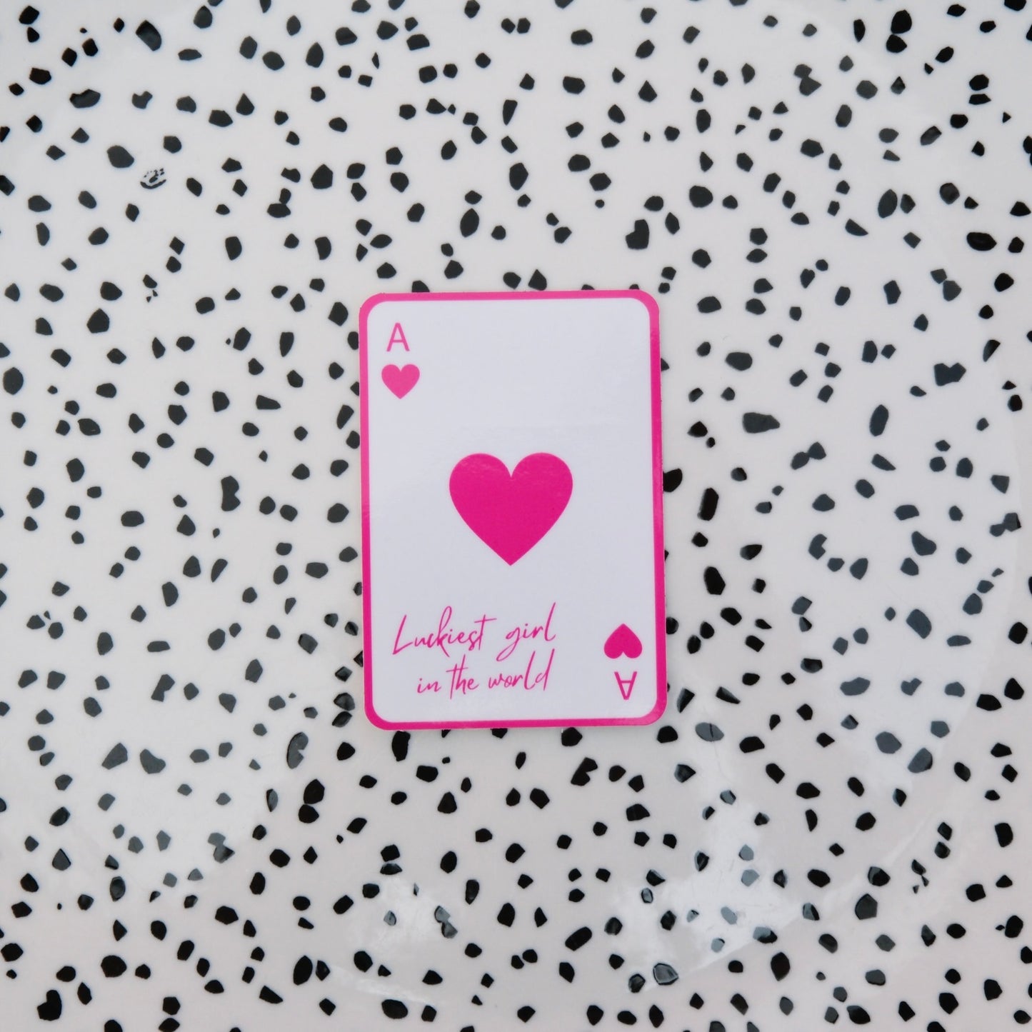 Luckiest girl in the world - roze ★ sticker