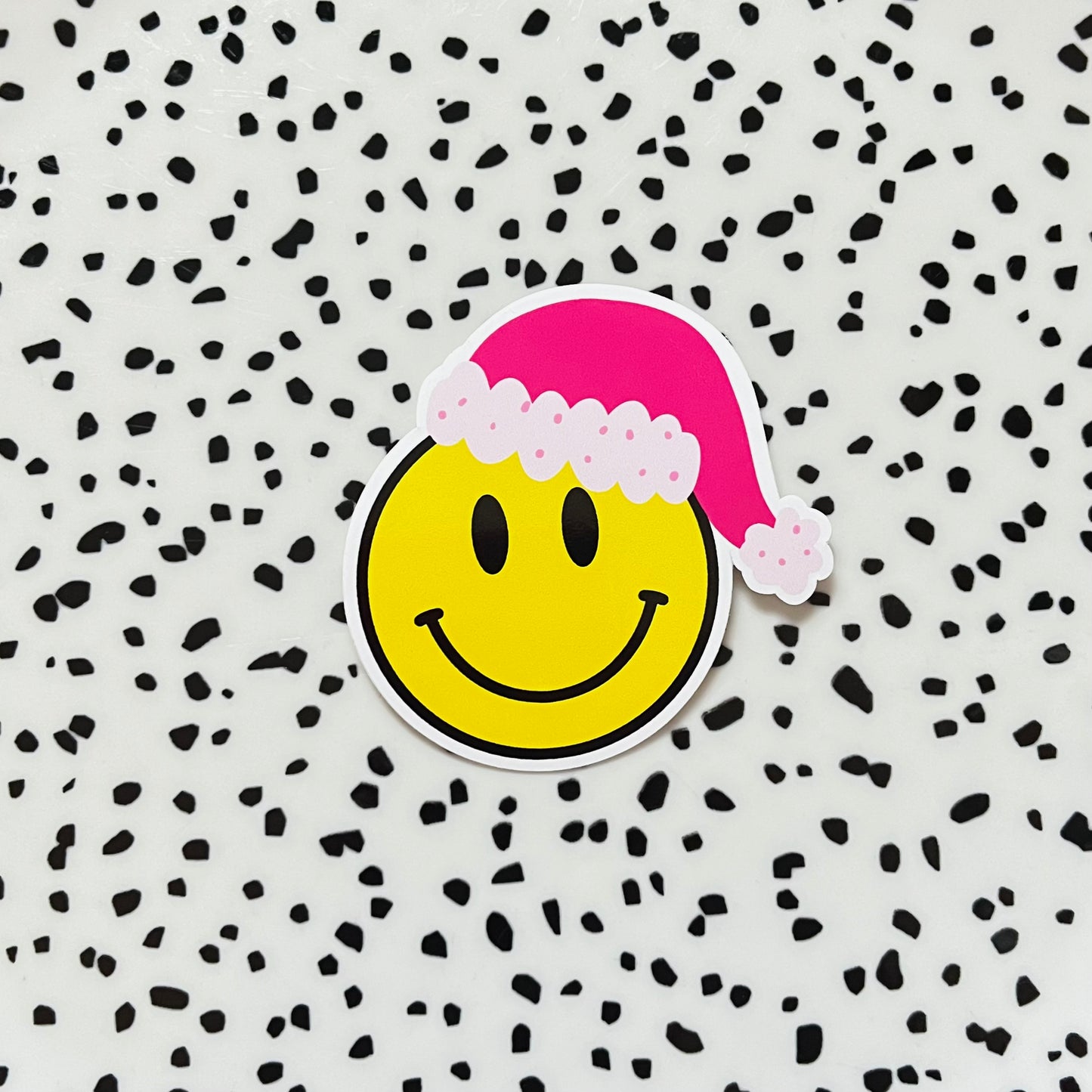 Kerst smiley ★ sticker