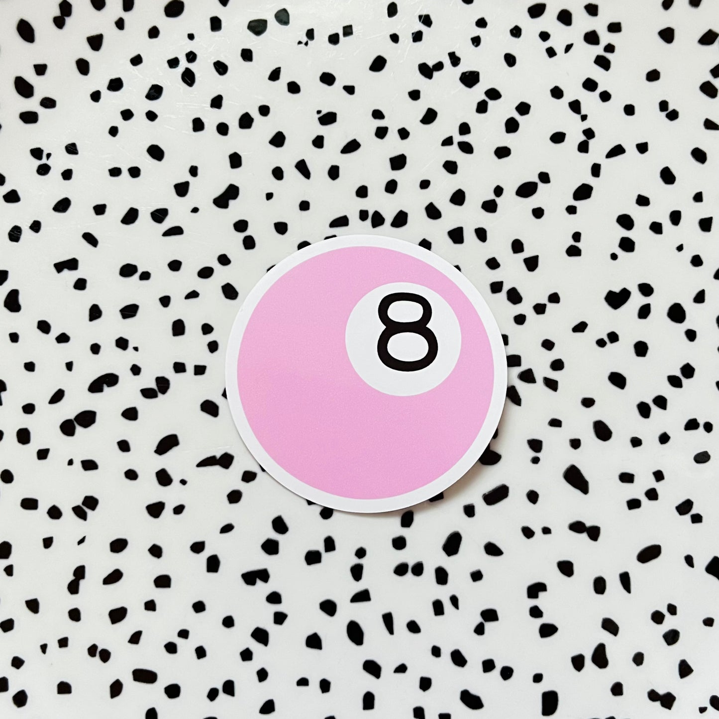 Roze 8-ball ★ sticker