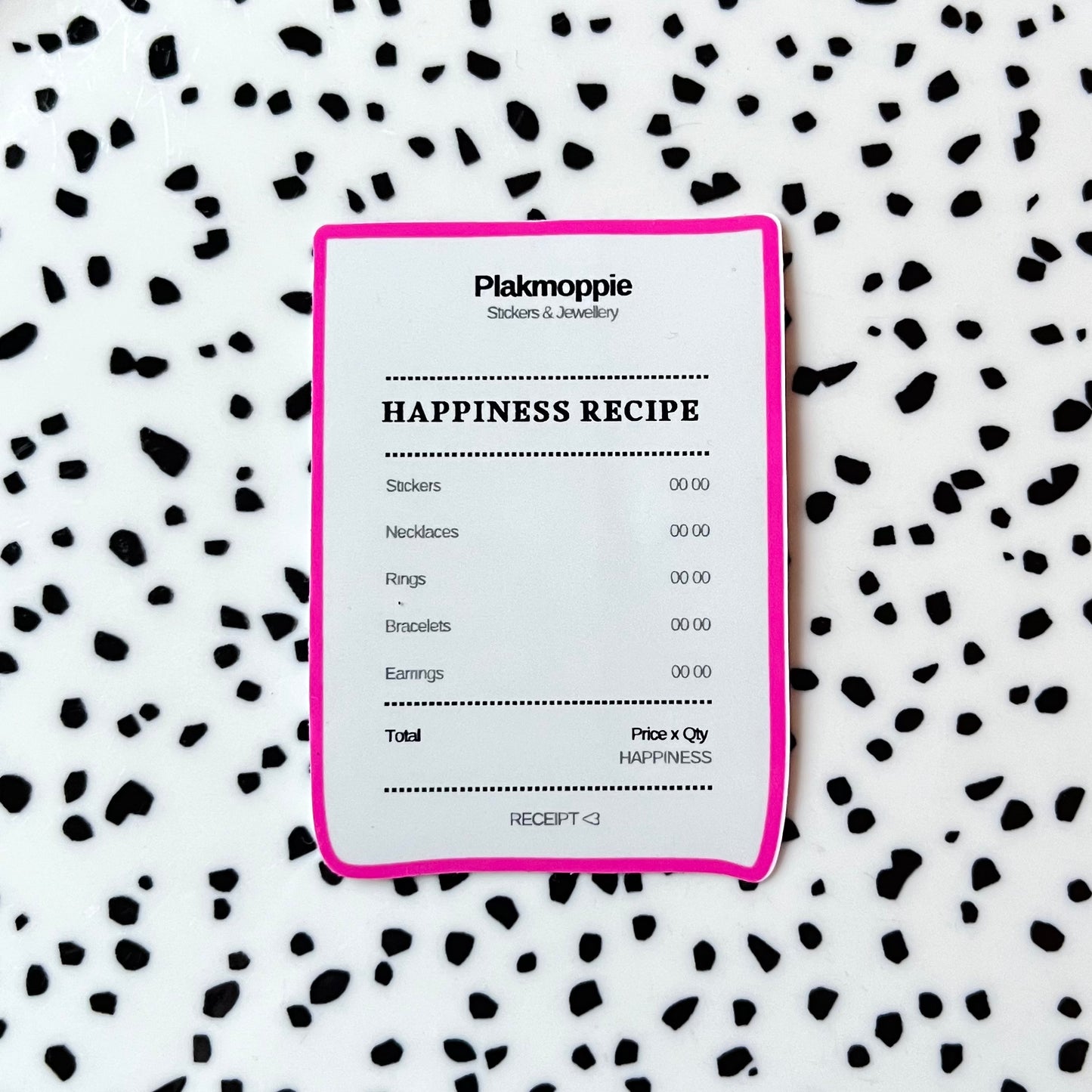 Plakmoppie receipt ★ sticker