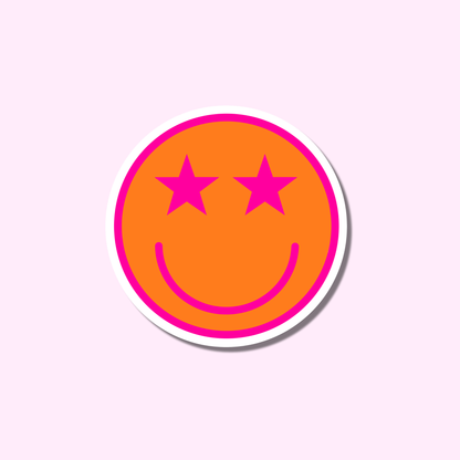 Smiley oranje ★ sticker
