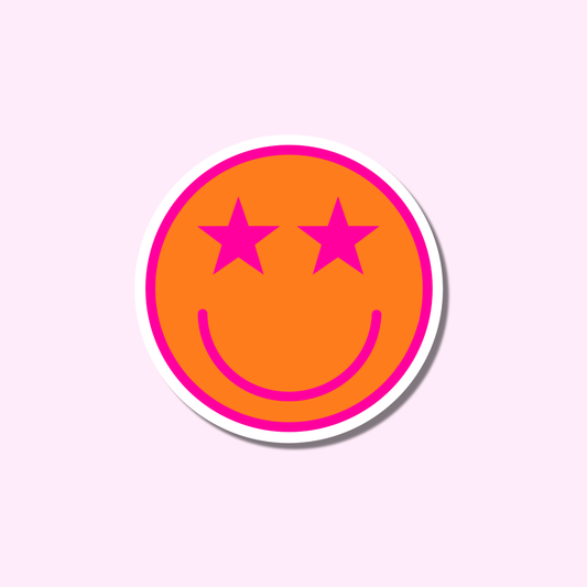 Smiley oranje ★ sticker