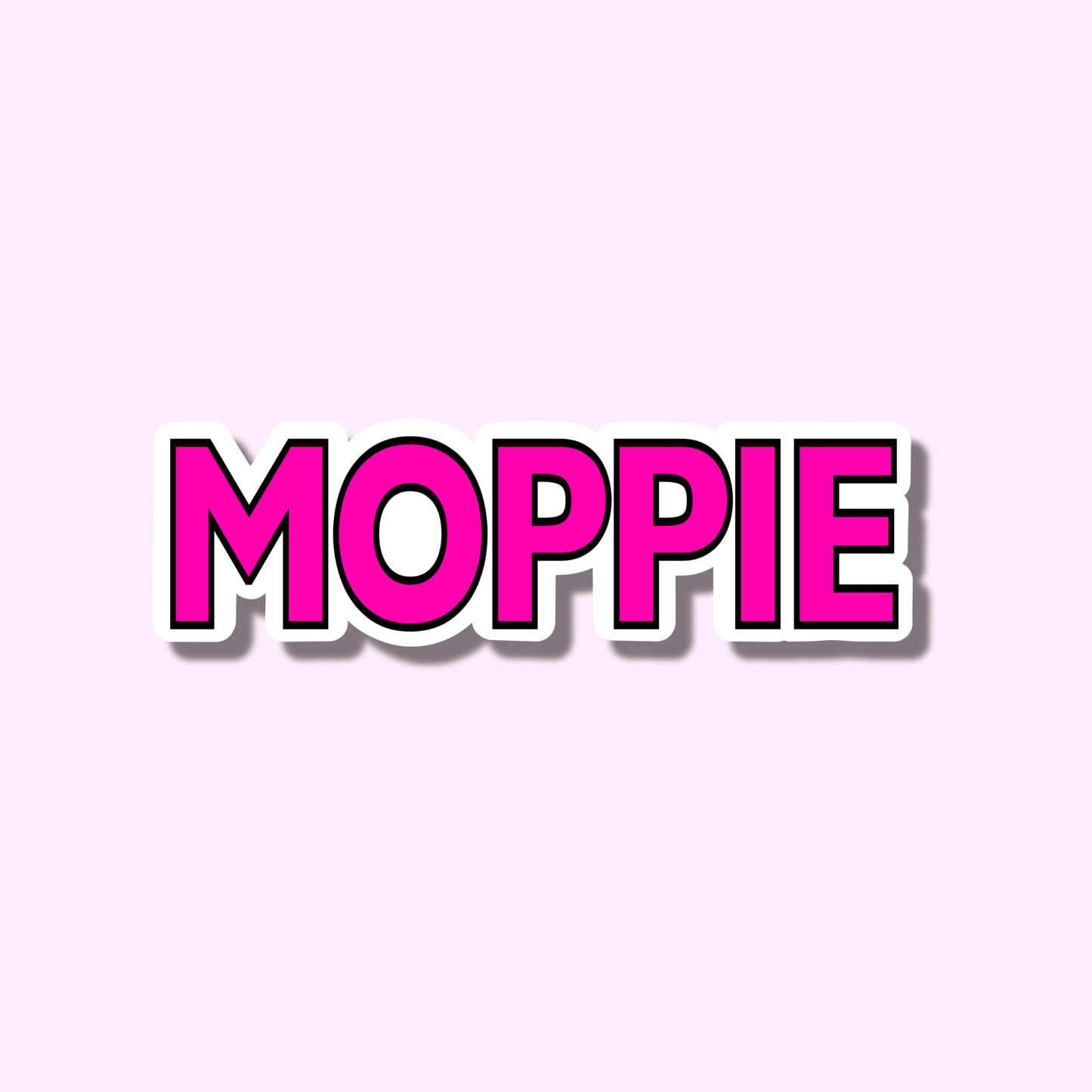 Moppie donker roze ★ sticker