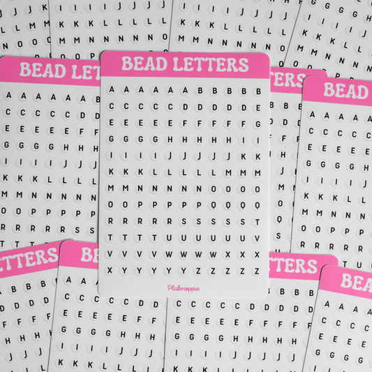 Bead letters ★ stickervel