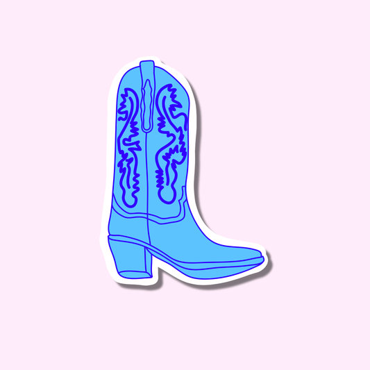 Cowboy laars blauw ★ sticker