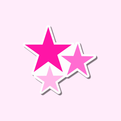 Roze kleine sterretjes ★ sticker