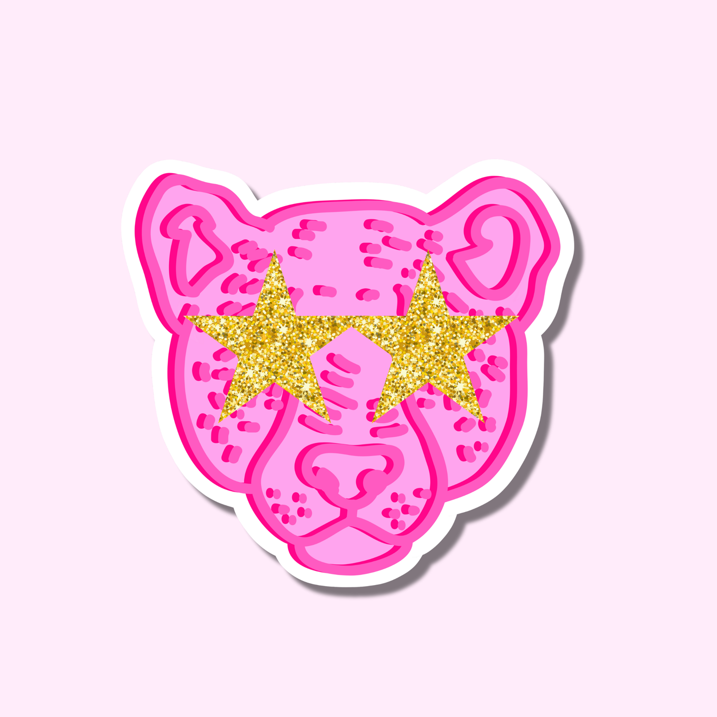 cheetah glitter ogen ★ sticker