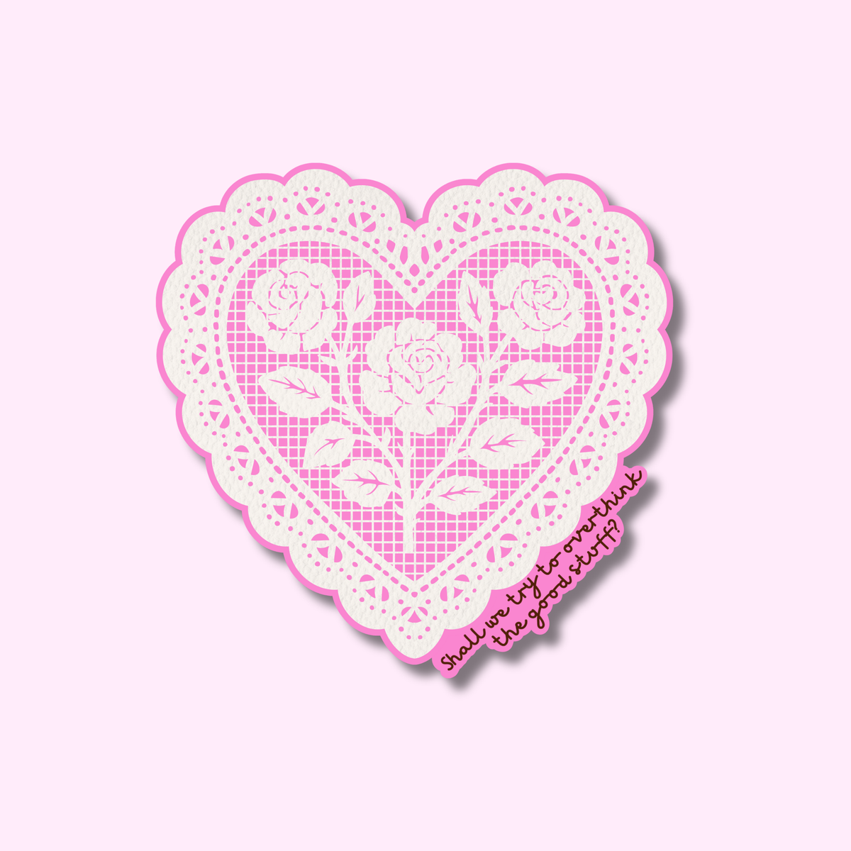 Overthink the good stuff hartje ★ sticker
