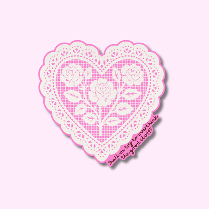Overthink the good stuff hartje ★ sticker