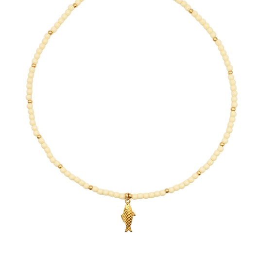 Yellow fish ★ kralen ketting