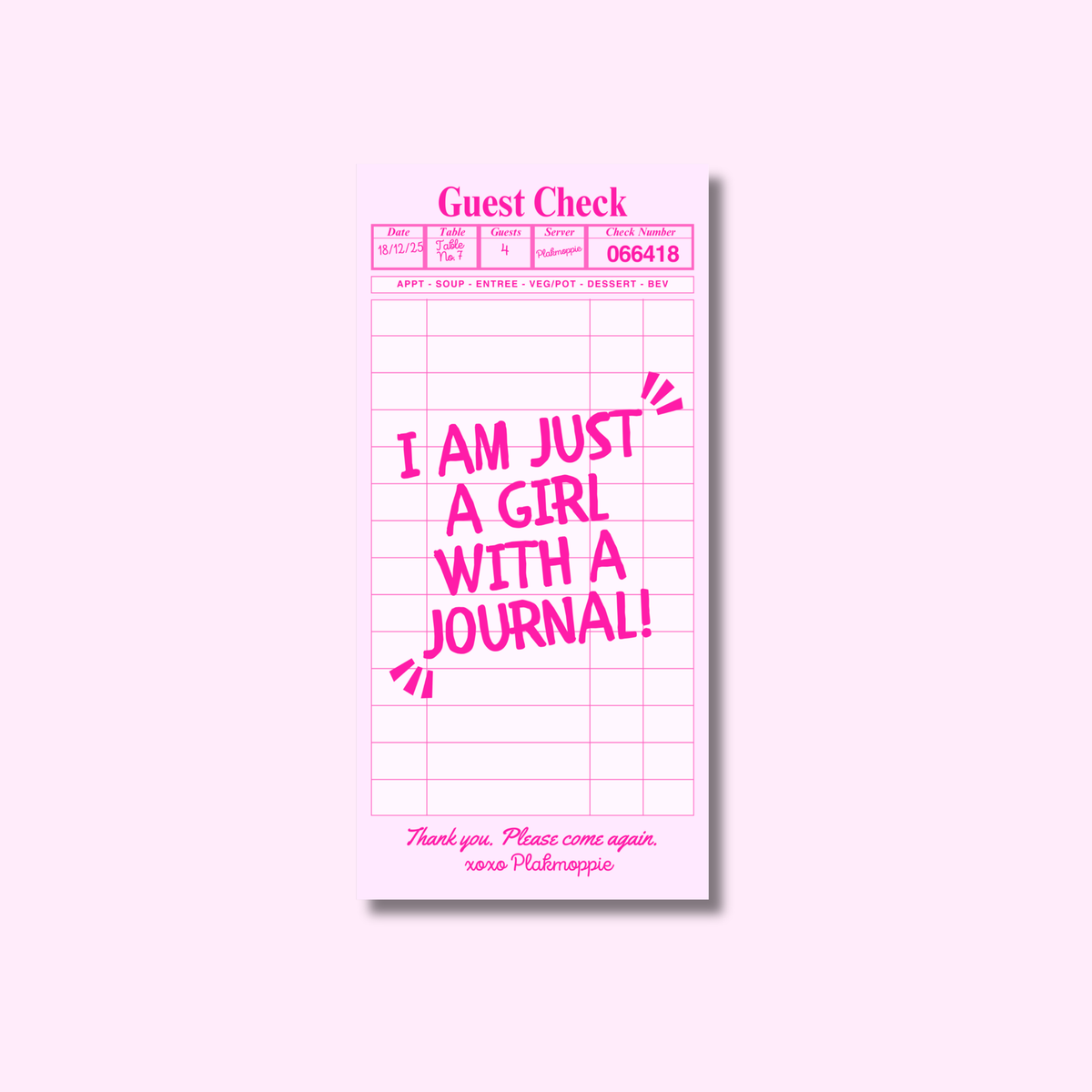 Guest check roze ★ sticker