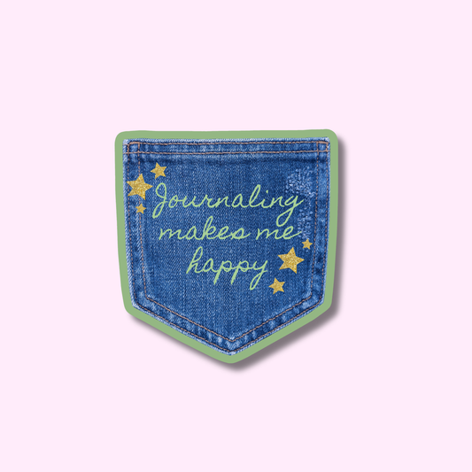 Journaling makes me happy pocket ★ sticker