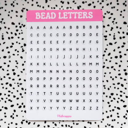 Bead letters ★ stickervel