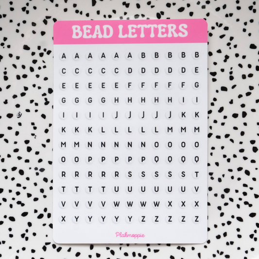 Bead letters ★ stickervel