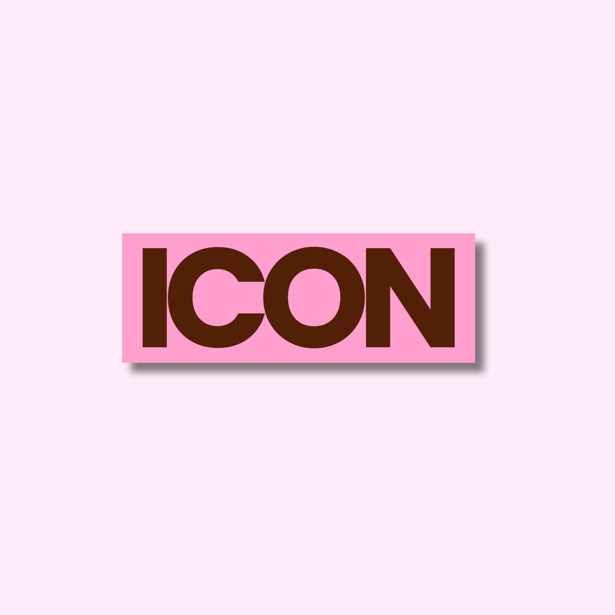 Icon roze/bruin ★ sticker