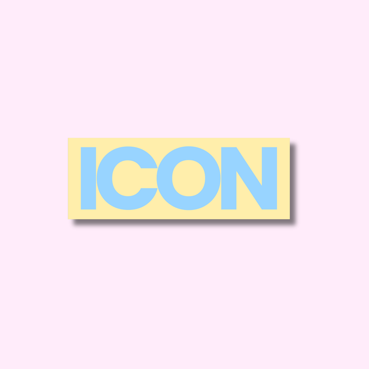 Icon blauw/geel ★ sticker