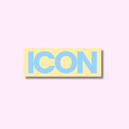 Icon blauw/geel ★ sticker