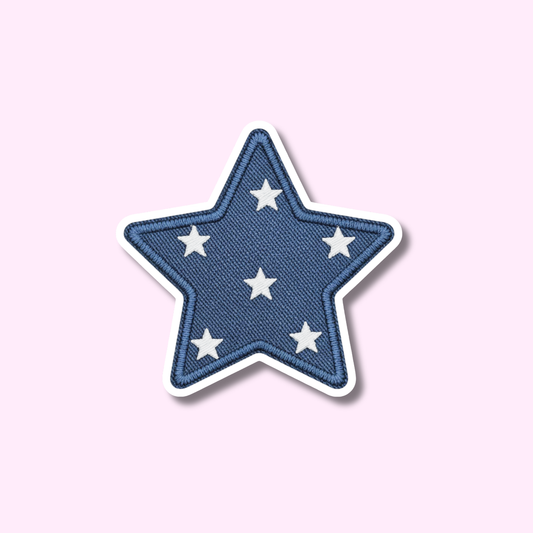 Ster patch blauw ★ sticker