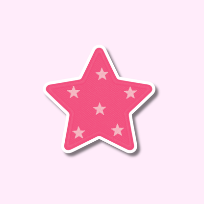 Ster patch roze ★ sticker