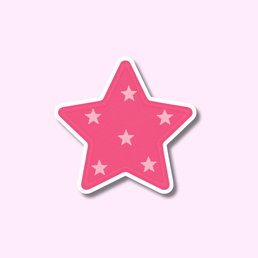 Ster patch roze ★ sticker