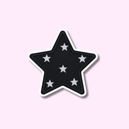 Ster patch zwart ★ sticker