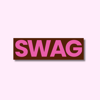 Swag bruin/roze ★ sticker