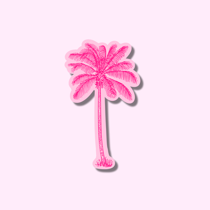 Roze palmboom ★ sticker