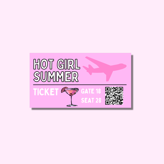Hot girl summer ticket ★ sticker