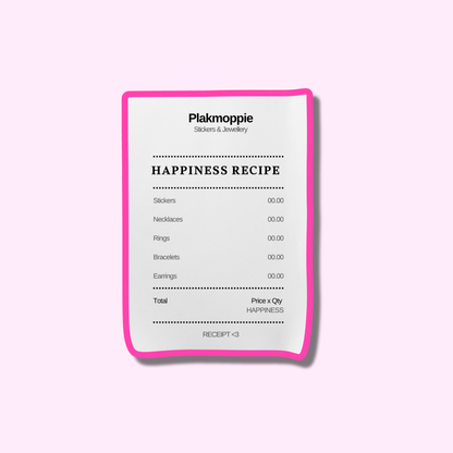 Plakmoppie receipt ★ sticker