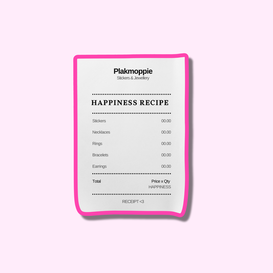 Plakmoppie receipt ★ sticker