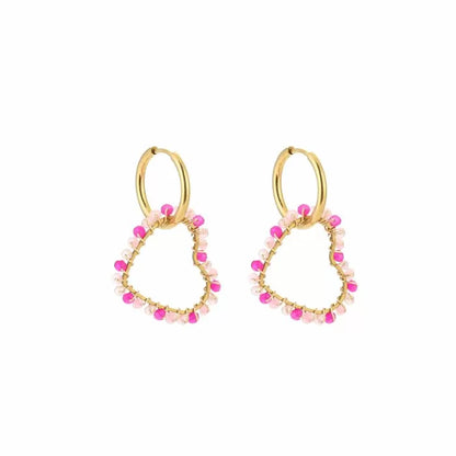 Fuchsia hearts ★ oorbellen