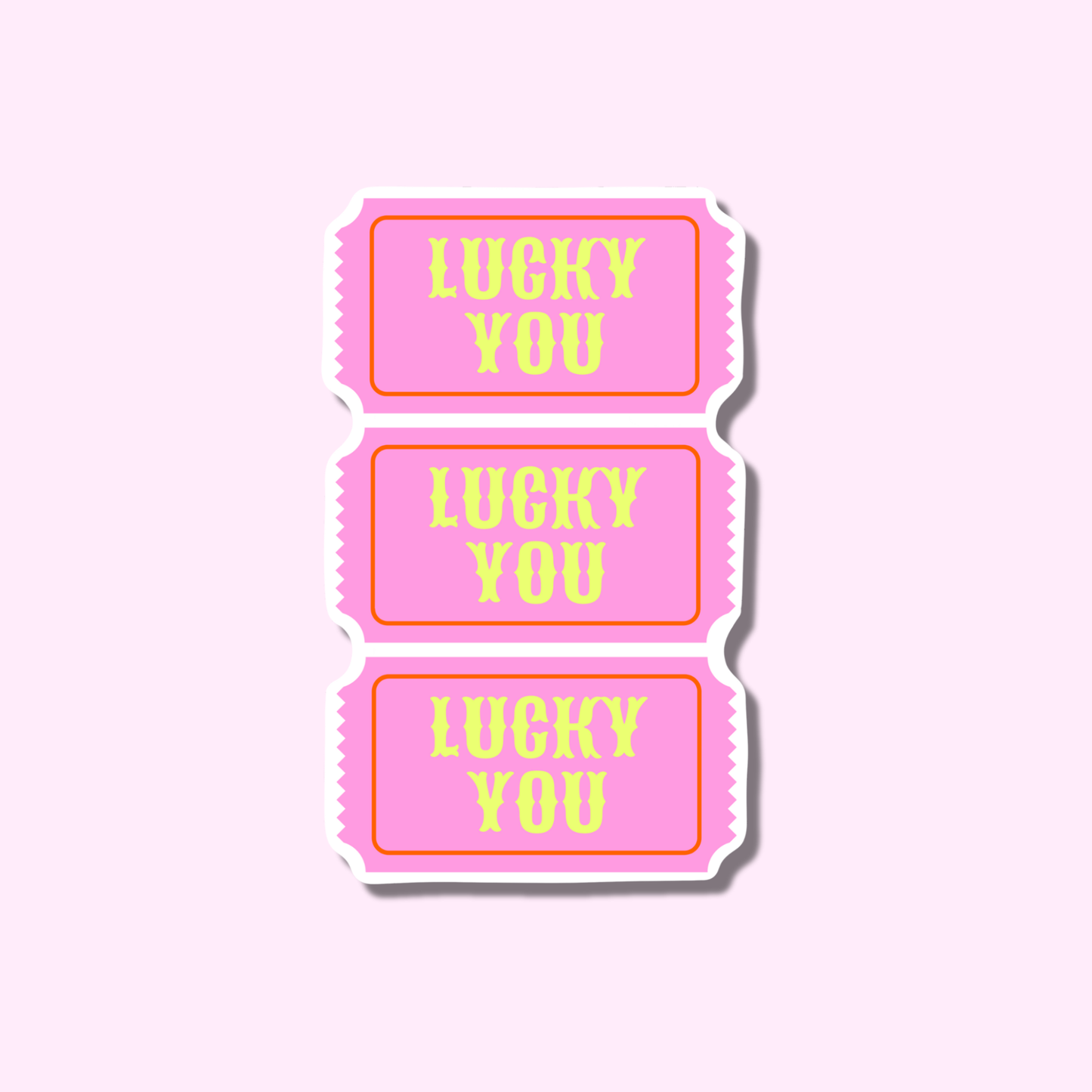 Lucky you tickets ★ sticker