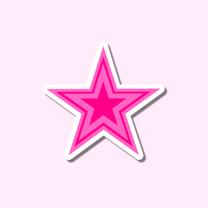 Roze ster ★ sticker