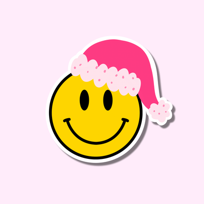 Kerst smiley ★ sticker