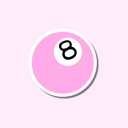 Roze 8-ball ★ sticker
