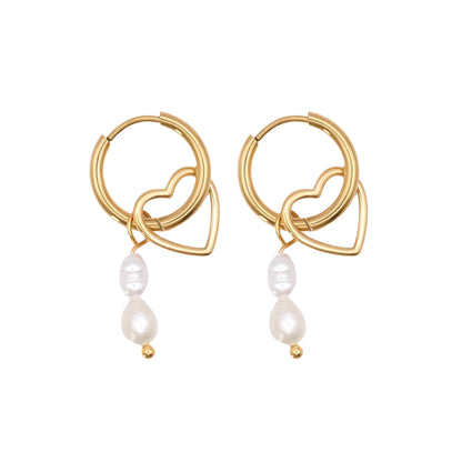 Pearl hearts ★ oorbellen