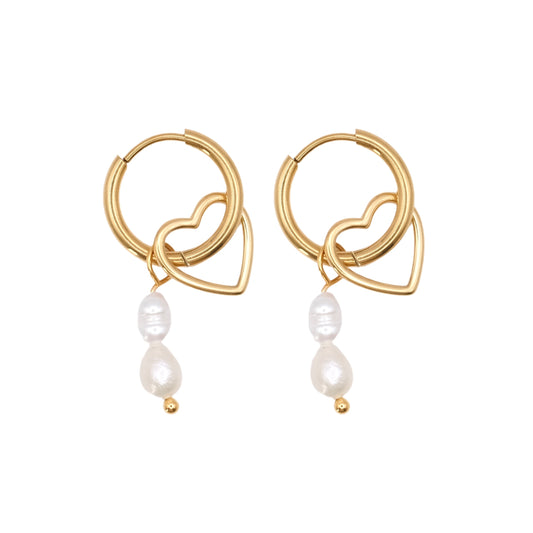 Pearl hearts ★ oorbellen