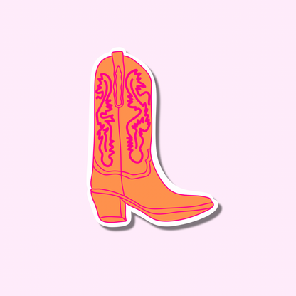 Cowboy laars oranje ★ sticker