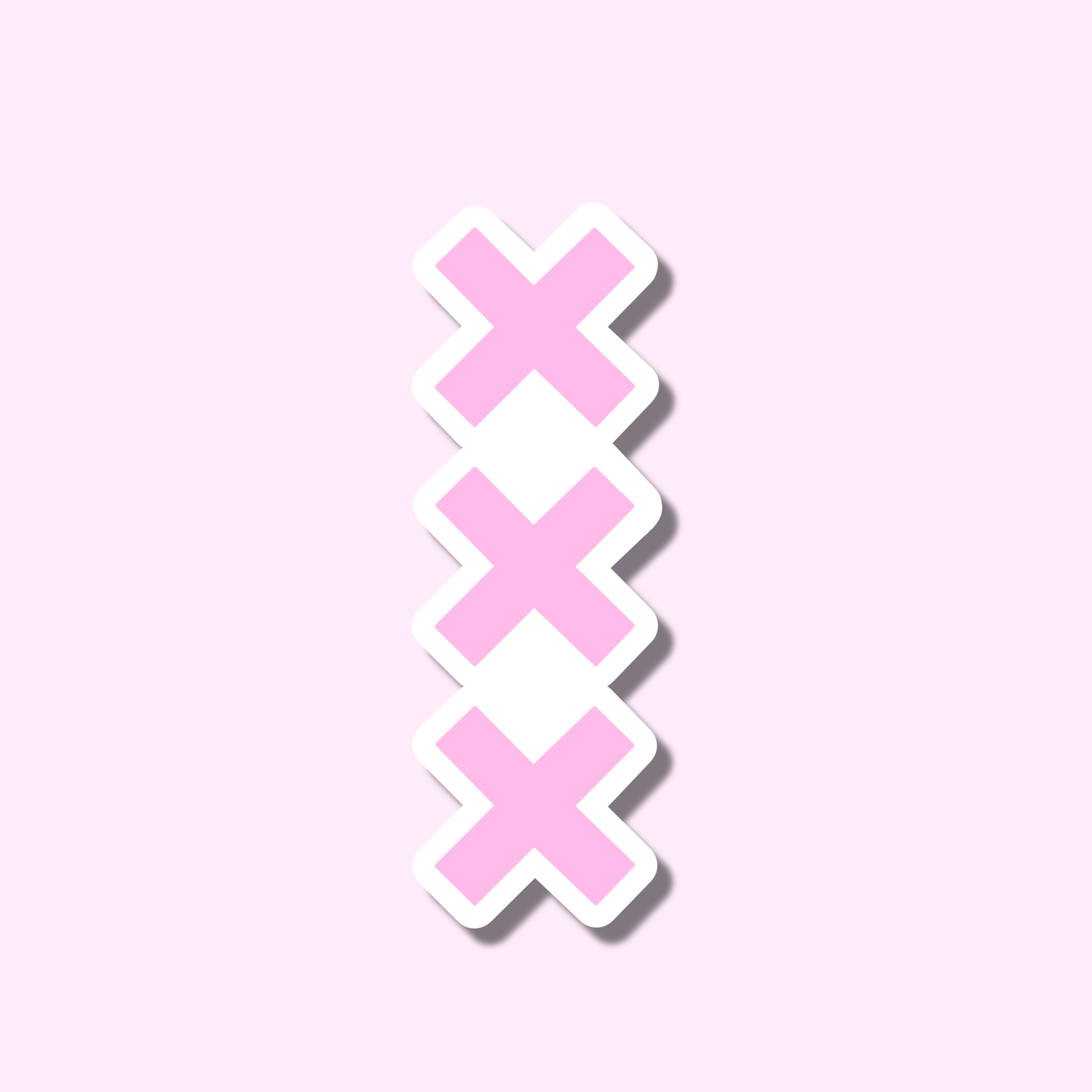 Amsterdam kruisjes licht roze ★ sticker