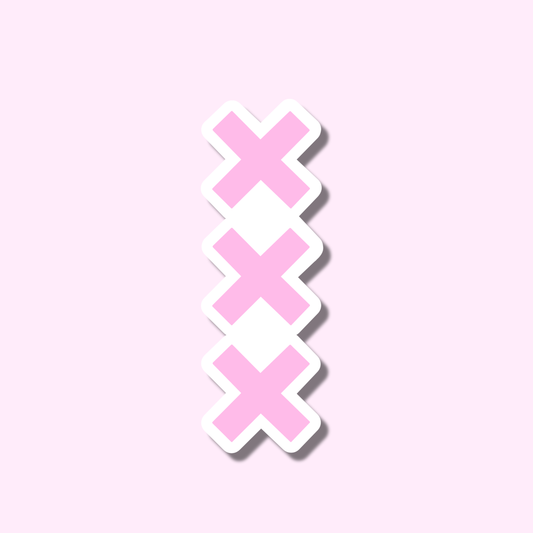 Amsterdam kruisjes licht roze ★ sticker