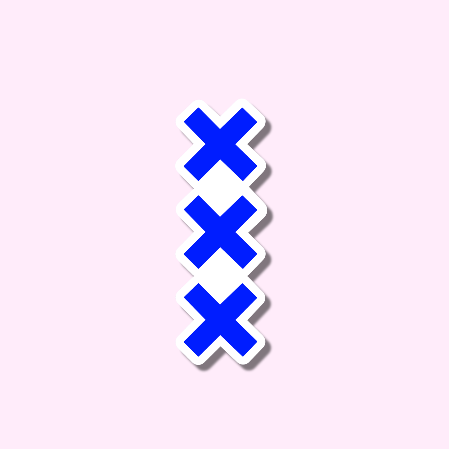 Amsterdam kruisjes blauw ★ sticker