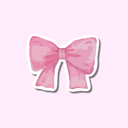 Roze strik ★ sticker