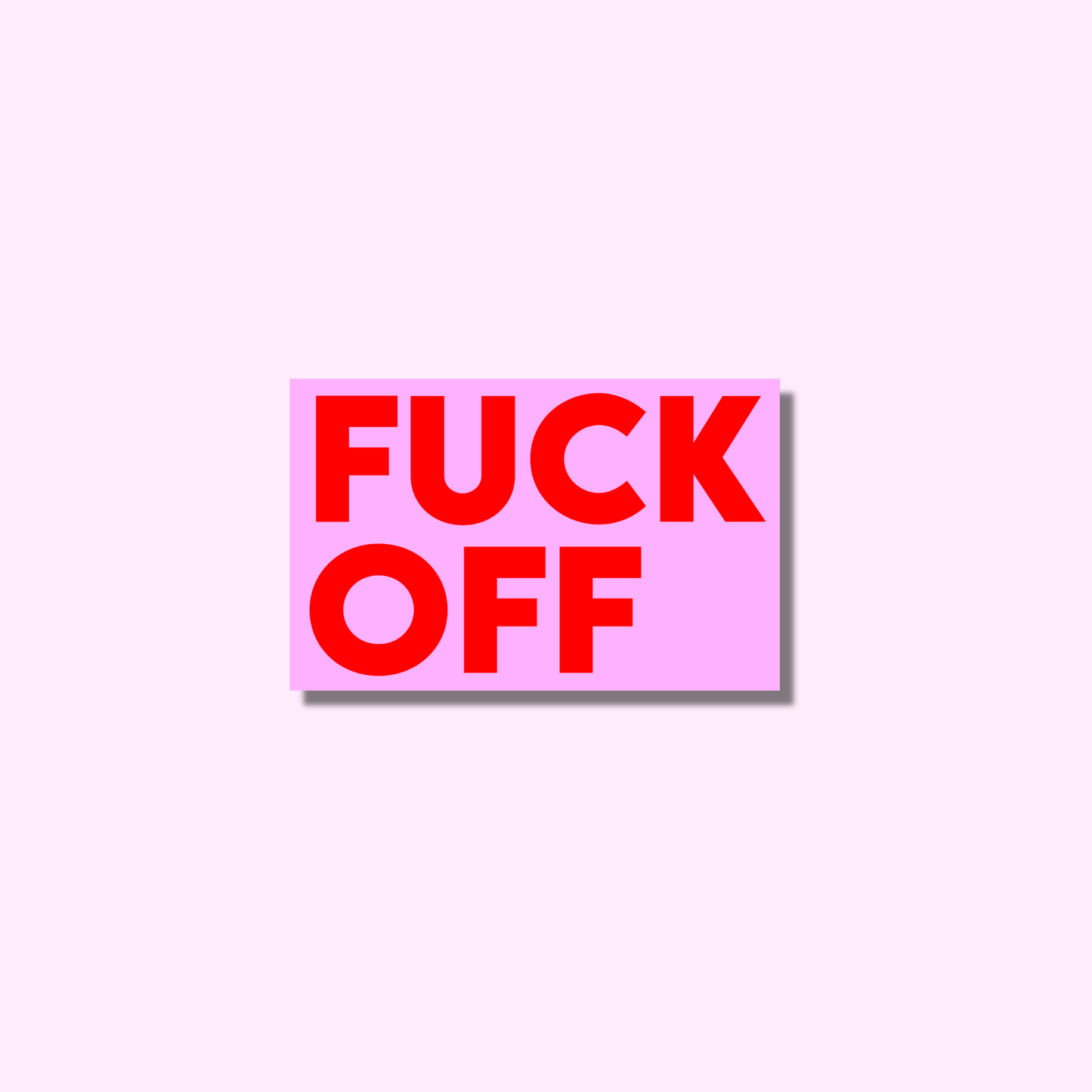 F*ck off roze/rood ★ sticker