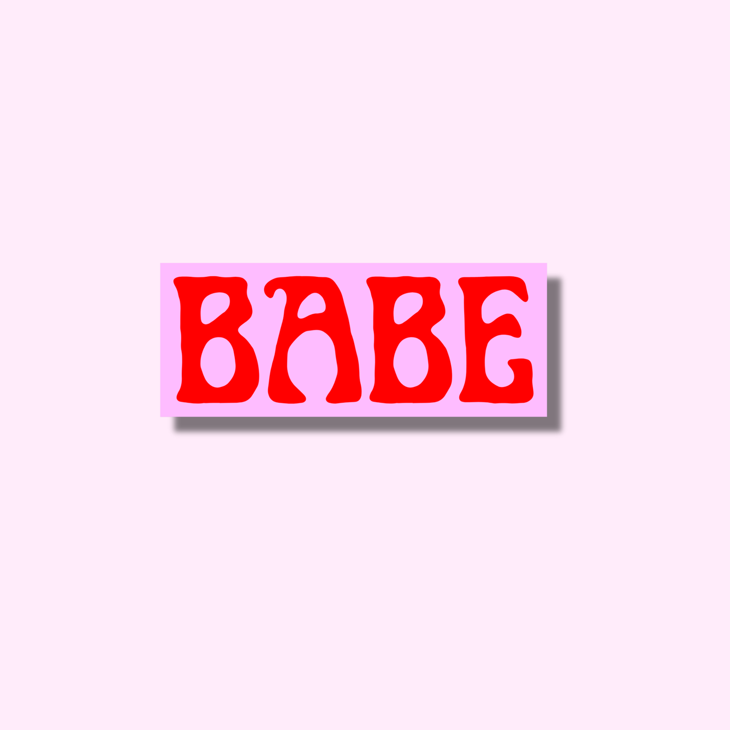 Babe roze/rood ★ sticker