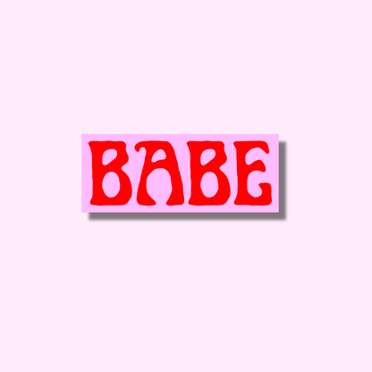 Babe roze/rood ★ sticker