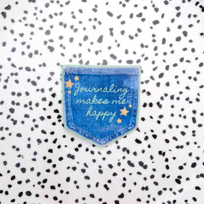 Journaling makes me happy pocket ★ sticker
