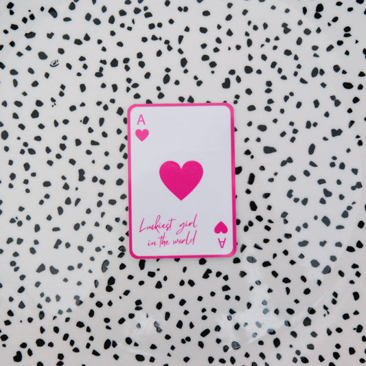 Luckiest girl in the world - roze ★ sticker